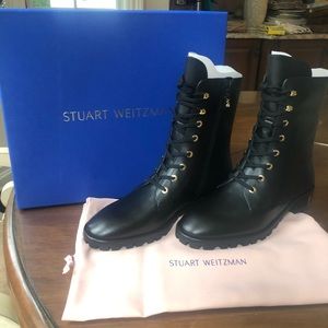 Stuart Weitzman Laine Combat Boot Size 8